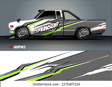 truck wrap design vector. abstract decal background for car, van, and other vehicle vinyl branding