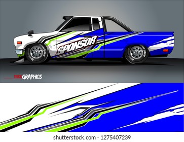 truck wrap design vector. abstract decal background for car, van, and other vehicle vinyl branding