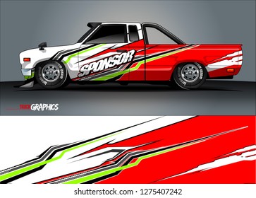 truck wrap design vector. abstract decal background for car, van, and other vehicle vinyl branding