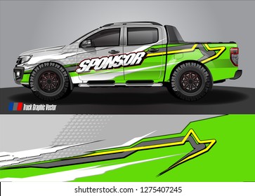 truck wrap design vector. abstract decal background for car, van, and other vehicle vinyl branding