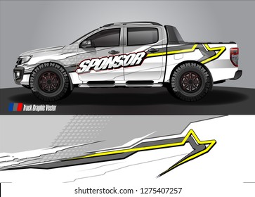 truck wrap design vector. abstract decal background for car, van, and other vehicle vinyl branding