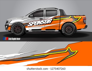 truck wrap design vector. abstract decal background for car, van, and other vehicle vinyl branding