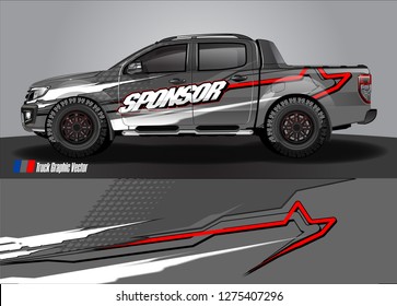 truck wrap design vector. abstract decal background for car, van, and other vehicle vinyl branding
