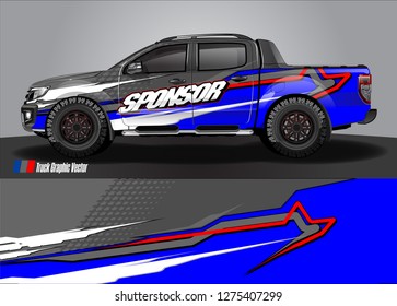 truck wrap design vector. abstract decal background for car, van, and other vehicle vinyl branding