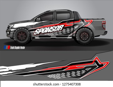 truck wrap design vector. abstract decal background for car, van, and other vehicle vinyl branding