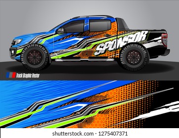 truck wrap design vector. abstract decal background for car, van, and other vehicle vinyl branding