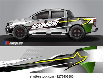 truck wrap design vector. abstract background for car decal, van, and other vehicle vinyl branding