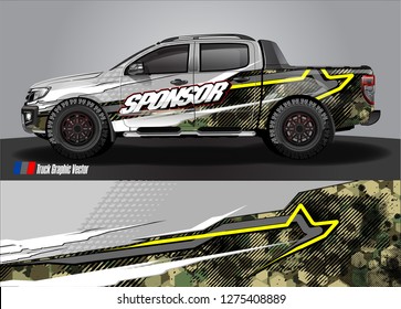 truck wrap design vector. abstract background for car decal, van, and other vehicle vinyl branding