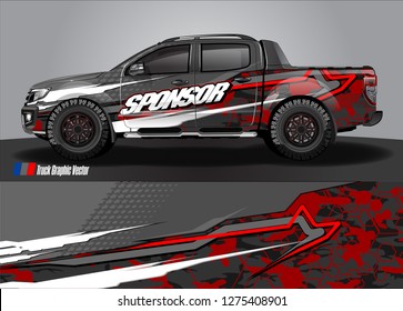 truck wrap design vector. abstract background for car decal, van, and other vehicle vinyl branding