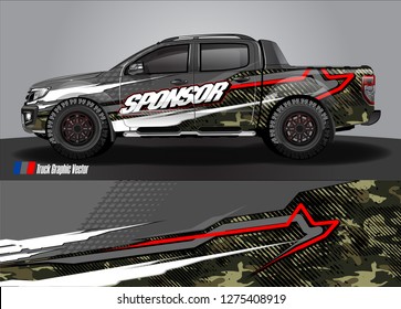 truck wrap design vector. abstract background for car decal, van, and other vehicle vinyl branding