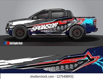truck wrap design vector. abstract background for car decal, van, and other vehicle vinyl branding