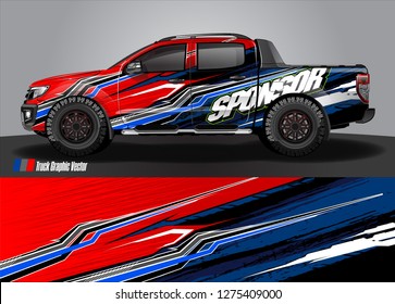 truck wrap design vector. abstract background for car decal, van, and other vehicle vinyl branding