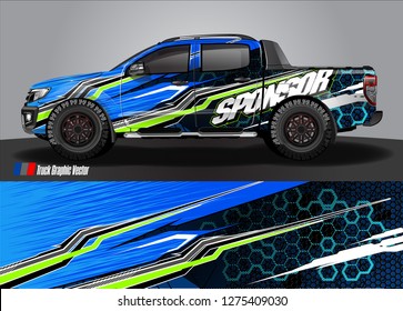truck wrap design vector. abstract background for car decal, van, and other vehicle vinyl branding