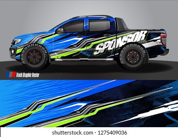 truck wrap design vector. abstract background for car decal, van, and other vehicle vinyl branding