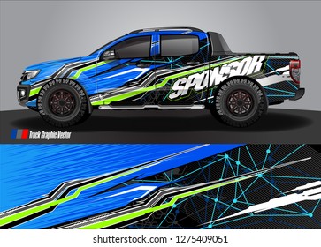truck wrap design vector. abstract background for car decal, van, and other vehicle vinyl branding