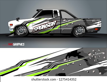 truck wrap design vector. abstract background for car decal, van, and other vehicle vinyl branding