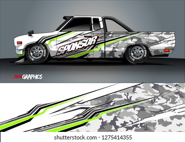 truck wrap design vector. abstract background for car decal, van, and other vehicle vinyl branding