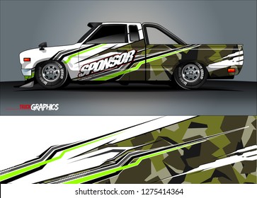 truck wrap design vector. abstract background for car decal, van, and other vehicle vinyl branding