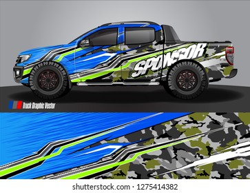 truck wrap design vector. abstract background for car decal, van, and other vehicle vinyl branding
