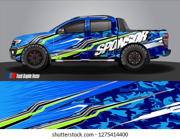 truck wrap design vector. abstract background for car decal, van, and other vehicle vinyl branding