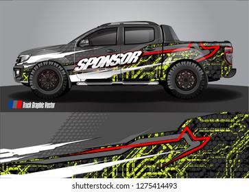 truck wrap design vector. abstract background for car decal, van, and other vehicle vinyl branding