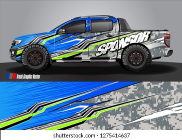 truck wrap design vector. abstract background for car decal, van, and other vehicle vinyl branding