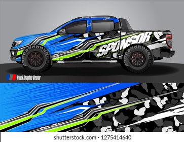 truck wrap design vector. abstract background for car decal, van, and other vehicle vinyl branding