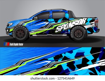 truck wrap design vector. abstract background for car decal, van, and other vehicle vinyl branding