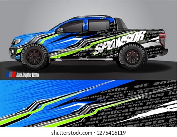 truck wrap design vector. abstract background for car decal, van, and other vehicle vinyl branding