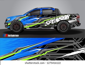 truck wrap design vector. abstract background for car decal, van, and other vehicle vinyl branding