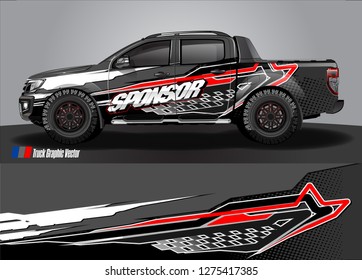 truck wrap design vector. abstract background for car decal, van, and other vehicle vinyl branding