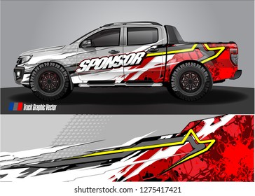 truck wrap design vector. abstract background for car decal, van, and other vehicle vinyl branding