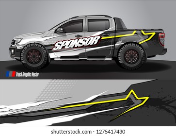 truck wrap design vector. abstract background for car decal, van, and other vehicle vinyl branding