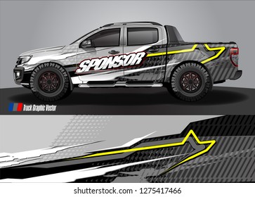 truck wrap design vector. abstract background for car decal, van, and other vehicle vinyl branding