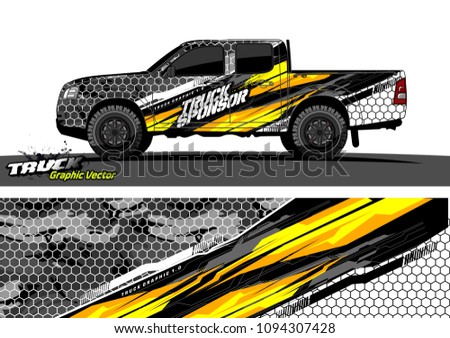 truck wrap design vector. abstract background for vehicle vinyl branding