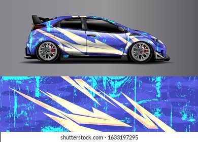Truck wrap design vector. Graphic abstract stripe racing background kit designs for wrap vehicle, race car, rally, adventure and livery
