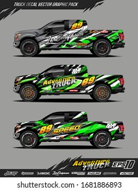 Paquete vectorial de diseño gráfico de envoltura de Coche. Antecedentes deportivos abstractos y de carreras de aventura. Pasos vectoriales completos 10
