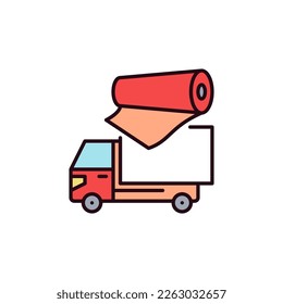Truck Wrapping vector concept colored icon or design element