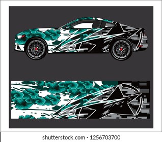 Truck,car And Vehicle abstract racing graphic kit background for wrap and vinyl sticker