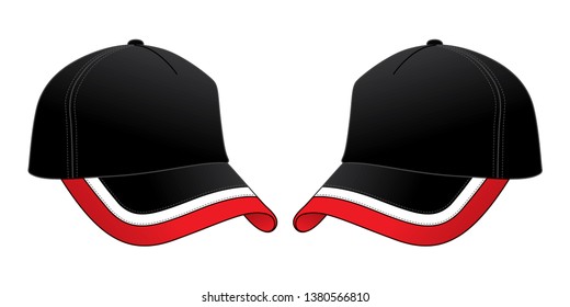 Trucker Cap Design Vector Perspective View Stock Vector (Royalty Free ...
