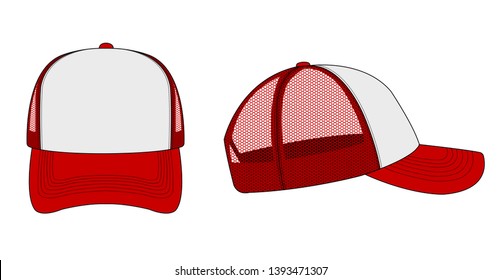 LKW-Mütze / Maschenkappe-Vorlagengrafik (weiß) 