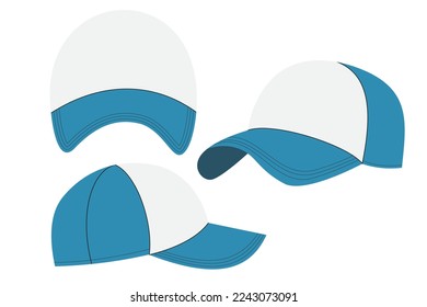 Trucker cap mock up, trucker hat mock up, cap, hat. Cap mock up Stock Illustrations. Free vector caps set. Hat Mock up Vector Art