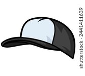 Trucker Hat Snapback Baseball Cap Illustration Vector Icon