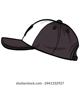 Ilustración vectorial de dibujo de gorra Snapback de camionero