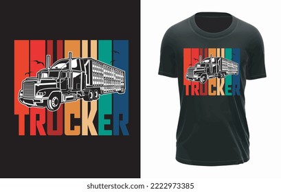 Trucker T-shirt Design For Truck Driver
