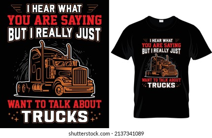 LKW-T-Shirt-Design, LKW-T-Shirt, LKW-Vektorgrafik,