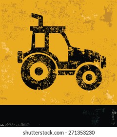 Truck,industry design on yellow background,grunge concept vector