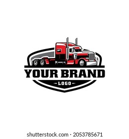 Trucking Company Badge Logo Semi Truck Stock Vector (Royalty Free ...