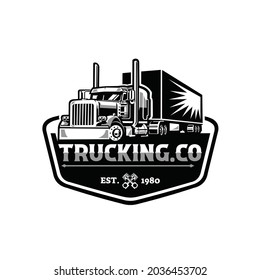 Trucking Company 2021 Logo Badge Emblem Stock Vector (Royalty Free ...