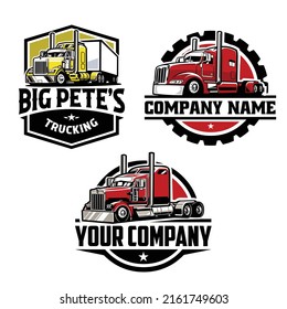 Trucking company logo bundle template set. Best for trucking and freight related industry